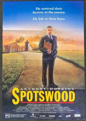 Spotswood Poster Original One Sheet 1992 Anthony Hopkins The Efficiency Expert