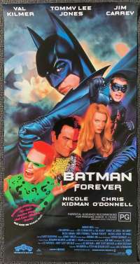 Batman Forever Poster Original Daybill Rolled 1995 Val Kilmer Chris O&#039;Donnell
