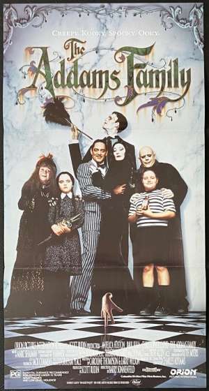 The Addams Family Movie Poster Original Daybill 1991 Raul Julia Anjelica Huston