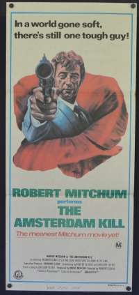 The Amsterdam Kill Poster Original Daybill 1977 Robert Mitchum Richard Egan