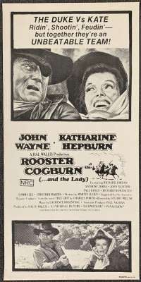 Rooster Cogburn Poster Daybill ROLLED Never Folded Vintage John Wayne