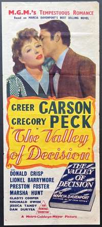 The Valley Of Decision Poster Daybill Original 1945 Greer Garson Peck
