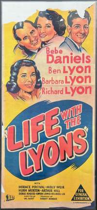 Life With The Lyons Daybill Poster Rare Original 1954 Laminated
