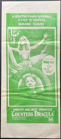 Countess Dracula Poster Daybill Original Ingrid Pitt Hammer Horror
