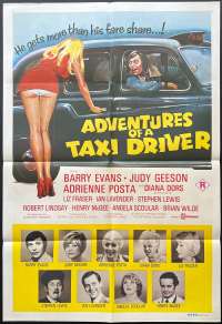 Adventures Of A Taxi Driver Poster Original One Sheet 1976 Barry Evans