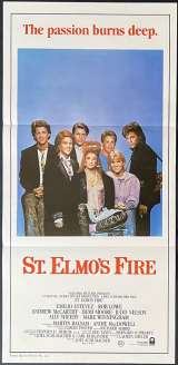 St Elmos Fire Movie Poster Original Daybill 1985 Rob Lowe Demi Moore Emilio Estevez