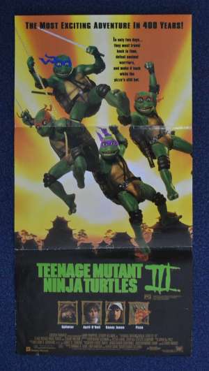 Teenage Mutant Ninja Turtles 3 Movie Poster Original Daybill 1992