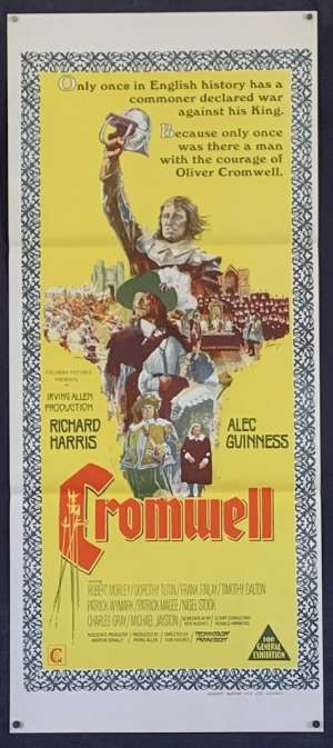 Cromwell Poster Original Daybill Rare 1970 Richard Harris Alec Guinness