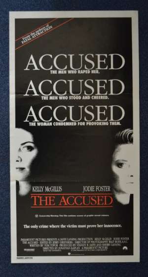 The Accused movie poster Daybill Jodie Foster Kelly McGillis