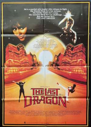 The Last Dragon Poster Video One Sheet 1985 Berry Gordy Taimak Vanity