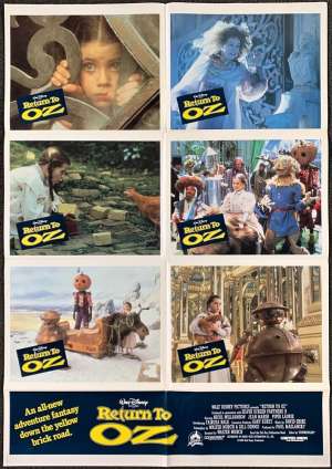 Return To Oz Poster Original Lobby Photosheet 1985 Nicol Williamson Piper Laurie