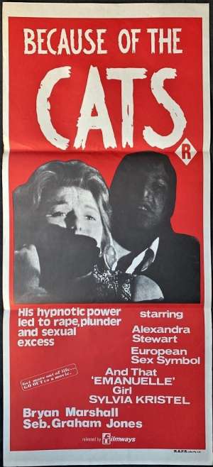 Because Of The Cats Poster Aka The Rape Original Daybill 1973 Sylvia Kristel