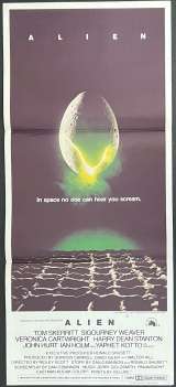 Alien Daybill Poster Original 1979 Sigourney Weaver Ridley Scott