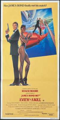 A View To A Kill Daybill Poster Original 1985 James Bond 007 Roger Moore
