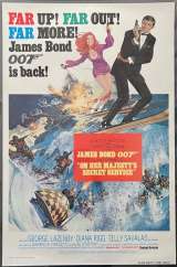 On Her Majesty's Secret Service Poster One Sheet 1980 Laminated