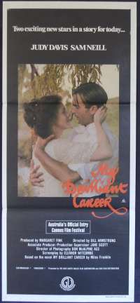 My Brilliant Career Poster Original Daybill 1979 Judy Davis Sam Neill