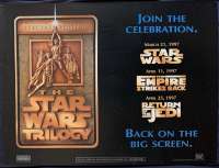 The Star Wars Trilogy Poster Original British Quad Advance 1997 Special Edition