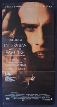 Interview With The Vampire Poster Original Daybill 1994 Tom Cruise Brad Pitt
