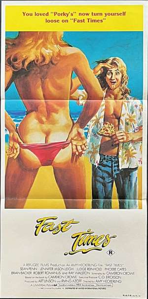 Fast Times Daybill Poster 1982 Sean Penn Aka Fast times At Ridgemont High