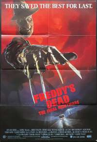 Freddy's Dead The Final Nightmare Poster Original One Sheet 1991 Robert Englund