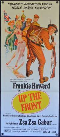 Up The Front Daybill Poster 1972 Frankie Howerd Zsa Zsa Gabor