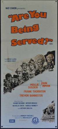 Are You Being Served Daybill Movie Poster 1977 Mollie Sugden John Inman