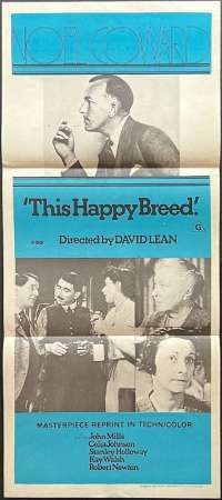 This Happy Breed Daybill Movie Poster Original 1970s Re-Issue