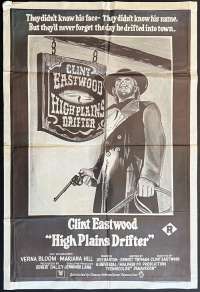 High Plains Drifter Poster One Sheet 1973 Rare Brown Art Eastwood