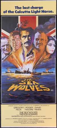 The Sea Wolves Poster Original Daybill 1980 Gregory Peck Roger Moore David Niven