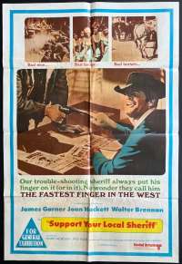 Support Your Local Sheriff Poster One Sheet Original 1969 James Garner