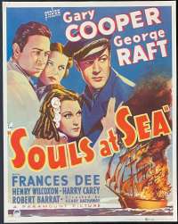 Souls At Sea Poster Original USA Commercial Print 1980&#039;s Gary Cooper