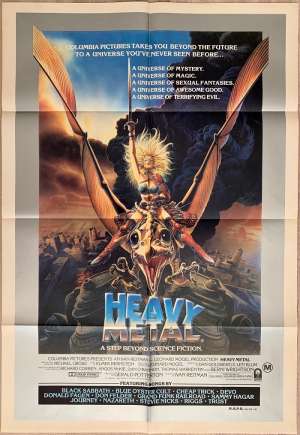 Heavy Metal Poster Original One Sheet 1981 Ivan Reitman Rock N Roll Annimation