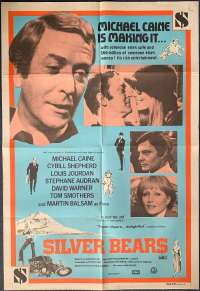 Silver Bears Poster Original One Sheet 1978 Michael Caine Cybill Shepherd