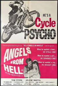 Angels From Hell Poster Original Rare One Sheet 1968 Tom Stern Biker