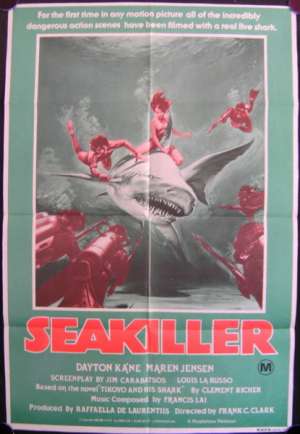 Sea Killer Poster Original One Sheet 1981 Aka Beyond the Reef Frank C. Clarke