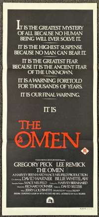The Omen Poster Original Daybill 1976 Gregory Peck Lee Remick Antichrist