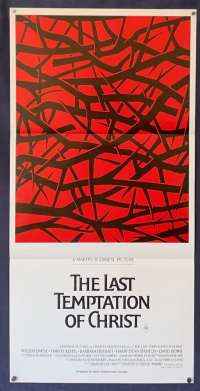 The Last Temptation Of Christ Poster Original Daybill 1988 Willem Dafoe Scorsese