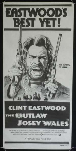 Outlaw Josey Wales Poster Original 1980&#039;s RI Daybill Clint Eastwood