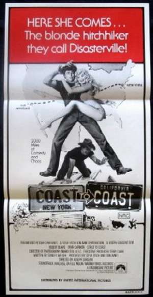 Coast To Coast 1980 Daybill Movie poster Dyan Cannon duo tone