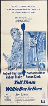 Tell Them Willie Boy Is Here Daybill Poster Robert Redford Katherine Ross