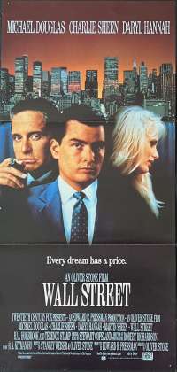 Wall Street Daybill Movie Poster Michael Douglas Charlie Sheen Oliver Stone