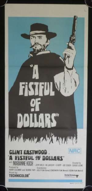 A Fistful Of Dollars Daybill Poster Original 1967 Clint Eastwood Sergio Leone Style B