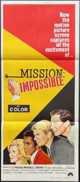 Mission Impossible Poster Original Daybill 1968 Peter Graves Martin Landau