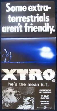 Xtro 1982 movie poster Daybill Bernice Stegers Phillip Sayer Horror Abduction