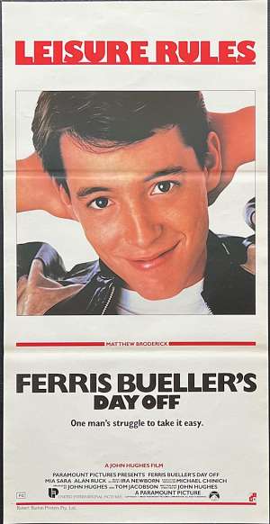 Ferris Bueller&#039;s Day Off Poster Original Daybill 1986 Matthew Broderick