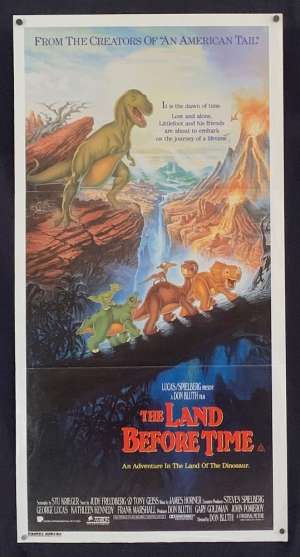 The Land Before Time Movie Poster Original Daybill Dinosaurs Don Bluth