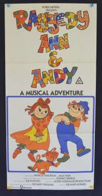 Raggedy Ann &amp; Andy 1977 Daybill movie poster animated musical