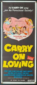 Carry On Loving Poster Original Daybill 1970 Sid James Joan Sims