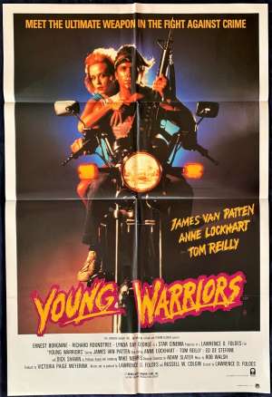 Young Warriors Movie Poster Original One Sheet 1983 Biker art Richard Roundtree