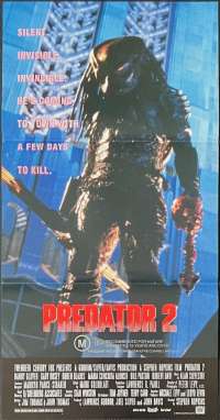 Predator 2 Poster Original Daybill 1990 Danny Glover Gary Busey Alien